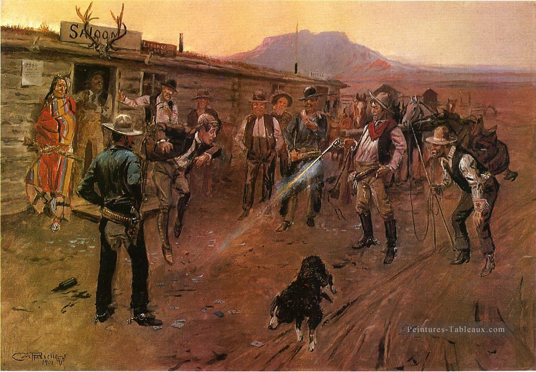 le tenderfoot 1900 Charles Marion Russell Peintures à l'huile